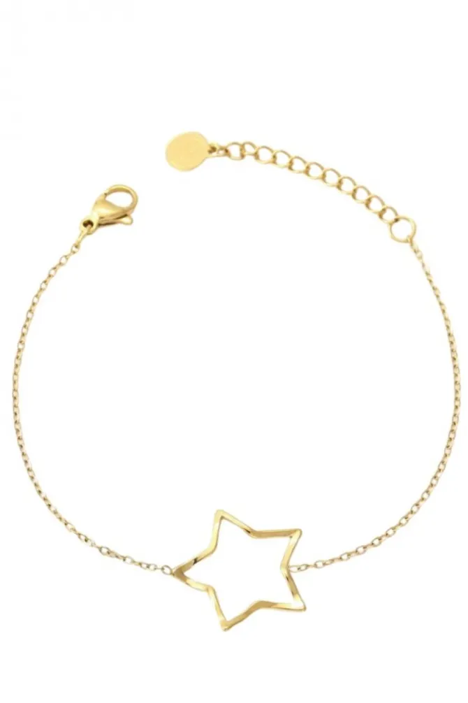 Pulsera de acero finita estrella