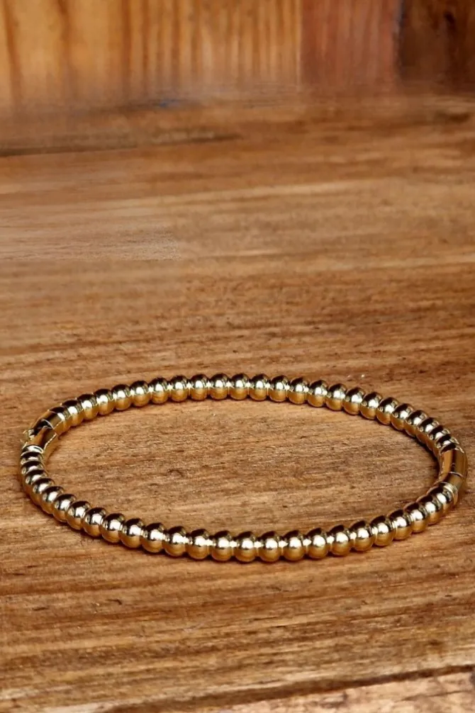 Pulseras bolitas de acero