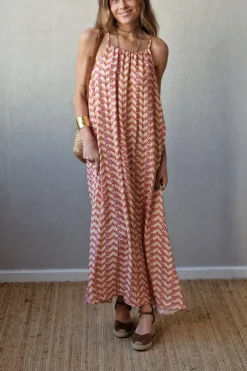 vestido tirantes naranja